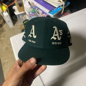 Green Oakland A's Baseball fitted hat